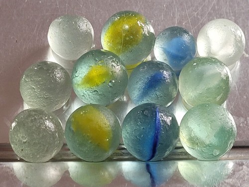 Sea glass marbles - marbles, marble