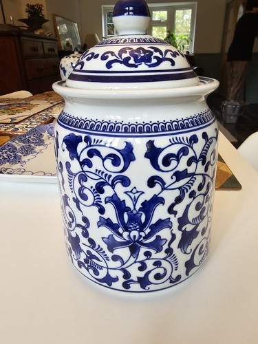 Vintage large blue white - vintage,