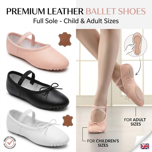 Ballet shoes pink leather - ballet, shoes,