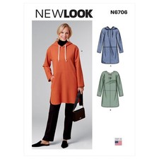 NEW LOOK 6706 MISSES' JACKET OR TUNIC Sewing Pattern SIZES 6 - 26 XS - XXL