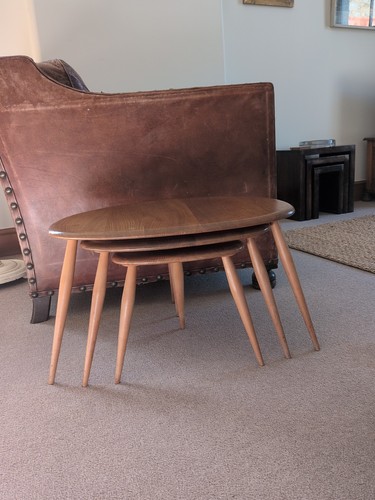 Ercol nest three - three, pebble