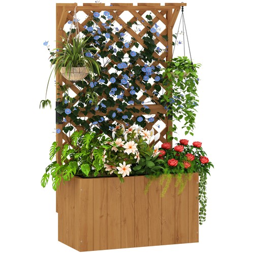 Outsunny wooden planter - planter, with