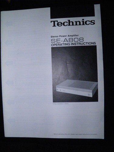 1980 technics a808 stereo - 1980's, se-a808