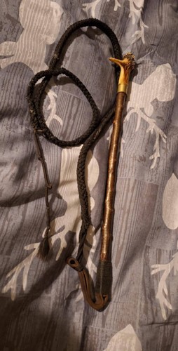 Vintage leather hunting - leather, whip