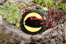 VINTAGE ENAMEL AUTOMOBILE CAR BADGE # PORSCHE 356 REGISTRY DURANGO COLORADO 2000