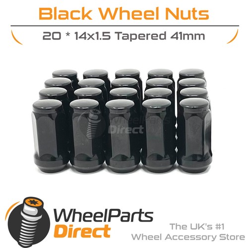 Wheel nuts black for - wheel, (20)