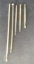 Lot of 5 antique bone crochet
