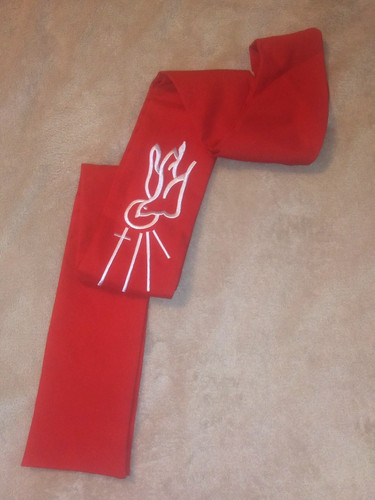Clergy priest long red - long,