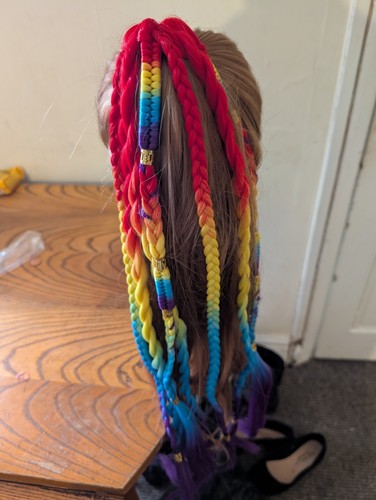 Rainbow kanekalon hair - kanekalon,