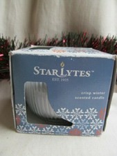 Star Lytes Crisp Winter Scented Candle & Glass Holder - Unused & Boxed Soy Blend