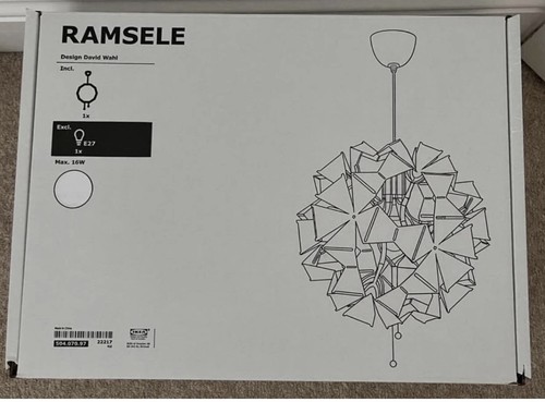 Ikea white ramsele pendant - white,
