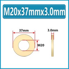 Solid Brass Flat Washers M2 M3
