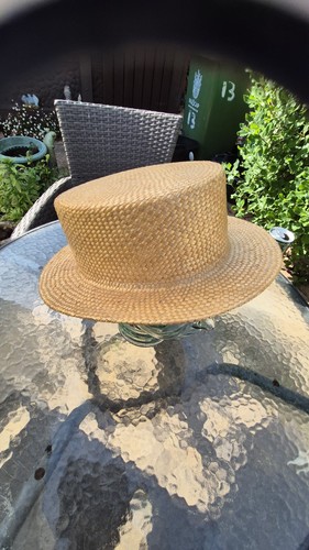 Straw boater hat size large - size,