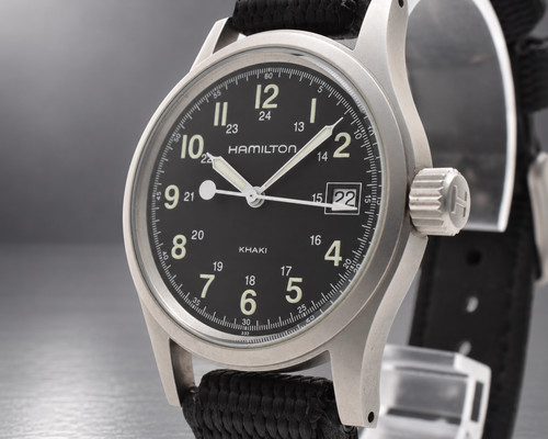 Hamilton khaki h683110 black - khaki,