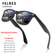 Square Full Frame Tinted Myopia Nearsighted Glasses For Men Women Sunglasses New