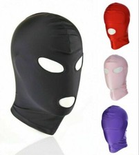 Spandex Mask Padded Blindfold Headgear Mouth Eye Open Facemask Restraints toys