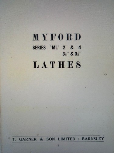 Myford vintage series 4 - myford,