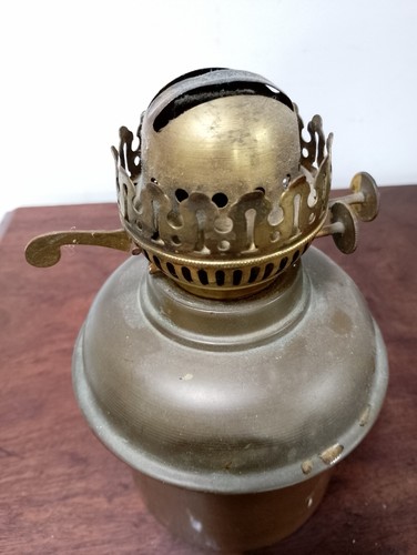 Antique brass oil lamp - lamp, drop-in