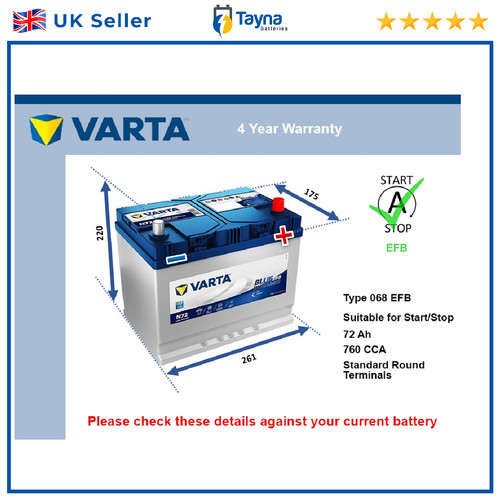 Efb battery fits kia optima - efb,