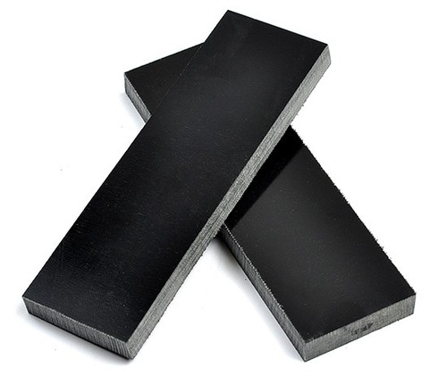 Black linen micarta handle - black,