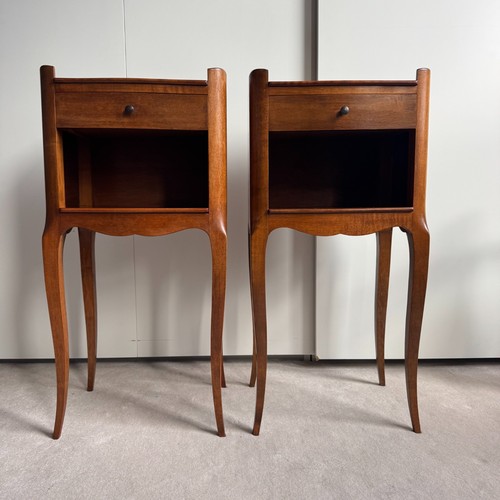 Pair french vintage bedside - of,
