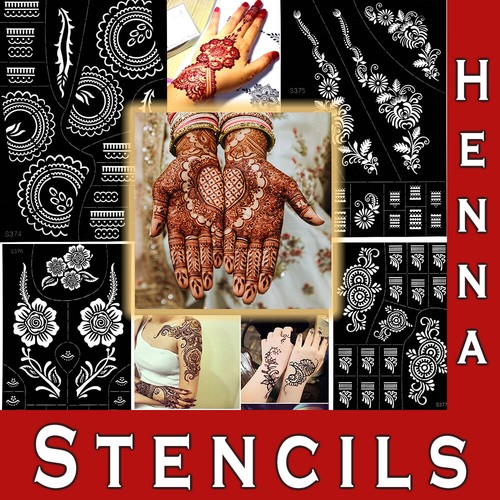 Mandala stencil sticker henna - mandala,