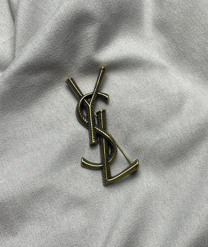 Ysl brooch stamped gold - ysl,