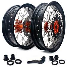 17" Supermoto Wheels Rims Discs For KTM EXC-F 250 SX-F XC-F EXC 300 350 450 500