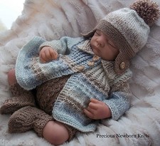 BABY KNITTING PATTERNS DK 38 NOAH BOYS OR REBORN DOLLS PRECIOUS NEWBORN KNITS