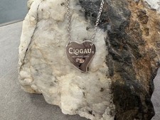 Clogau Welsh Silver & 9ct Rose Gold Signature Heart Necklace 18" Rare Wales