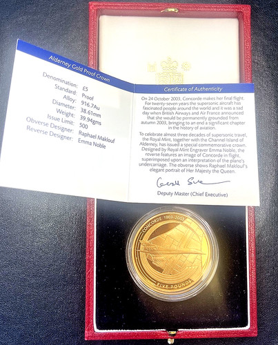 Concorde gold proof coin - gold,