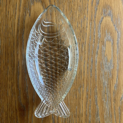 Vintage glass fish - fish, dish