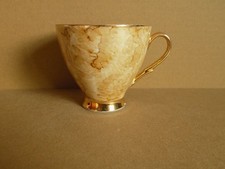 Orange Marble Effect Cup With Gold Trim READ DESCRIPTION