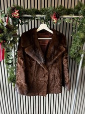 Ladies Brown Real Mink Coat To Fit  Uk12