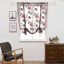 Peony Flower Roman Curtain