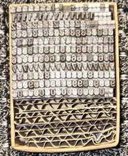 12pt Univers Numbers  Set , Metal letterpress Type ADANA EIGHT FIVE 8 x 5 User