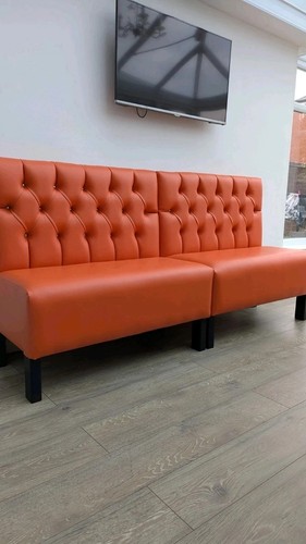 Orange fixed bench seating - ,