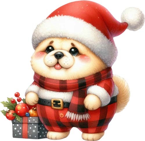 Watercolour christmas funny - watercolour,