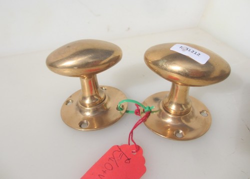 Victorian brass door knobs - brass,
