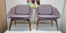 Calibre Avis Breakout Furniture-Low Back Designer Chairs-Oak Legs -Lilac Seating