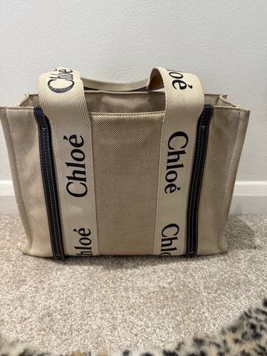 Authentic chloe woody tote bag - authentic,