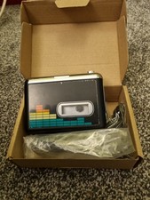 Cassette to MP3 Converter USB Flash Disk Auto Recorder with Earphones, Black