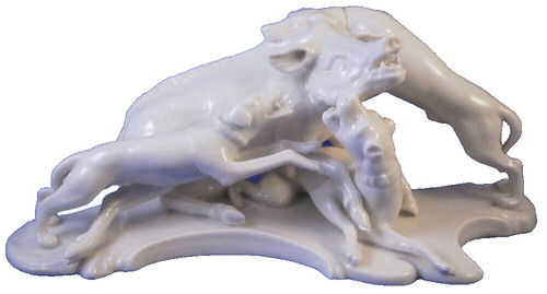 Nymphenburg porcelain boar dog - nymphenburg,