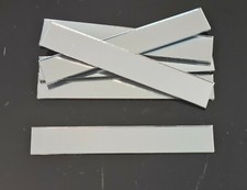 6 pieces, Silver Glass Mirror Tiles, Size 1.5 X 10 cm, 2 mm thick. Art&Craft