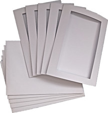 Rectangular Aperture Tri-Fold Cards A6 6x4" Smooth White 5 Pack Cross Stitch