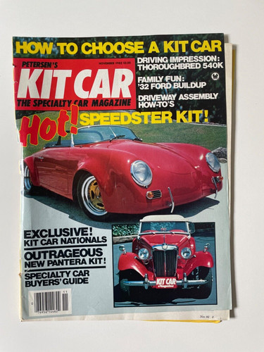 Kit car november 1982 porsche - kit,