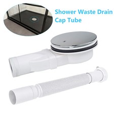 Bathroom Slim Low Profile Chrome Plated Shower Waste Trap 40mm Outlet Side Drain