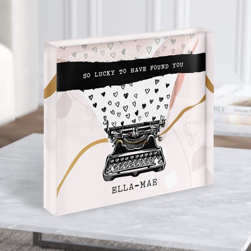 Typewriter pink blush gold - typewriter,