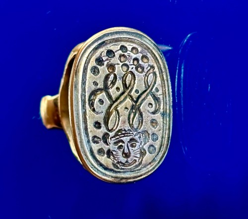 Medieval lion seal signet - seal,