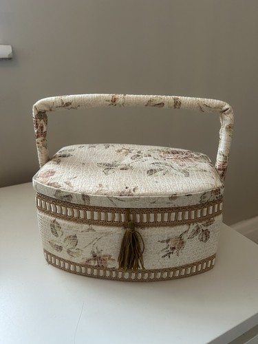 Vintage sewing box fabric - sewing,